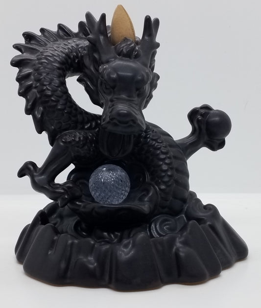 Dragon with Glowing Ball Downdraft Incense Burner