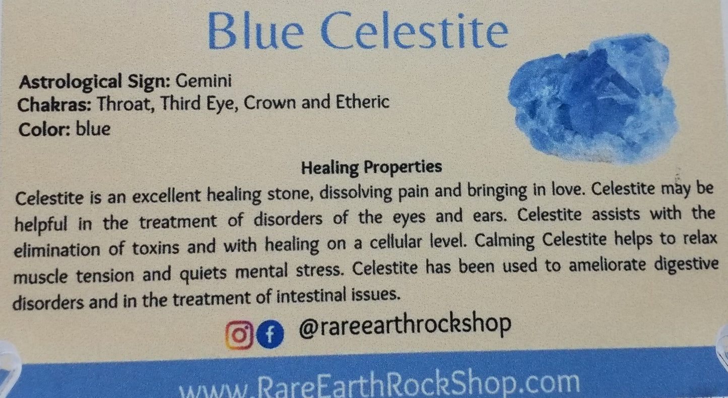 Blue Celestite Flame #37