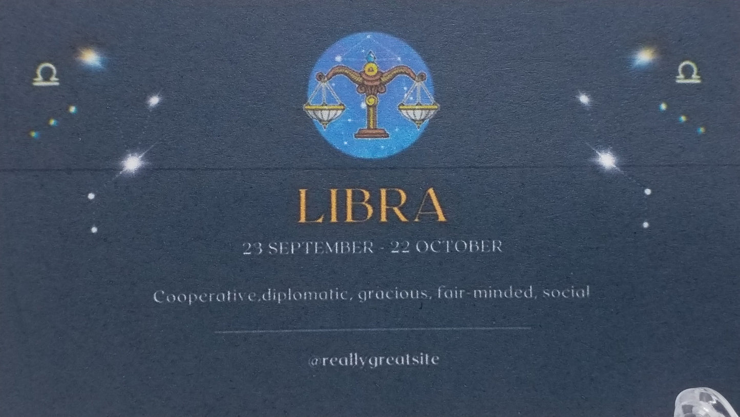 Zodiac Symbol Bracelet Libra 8mm