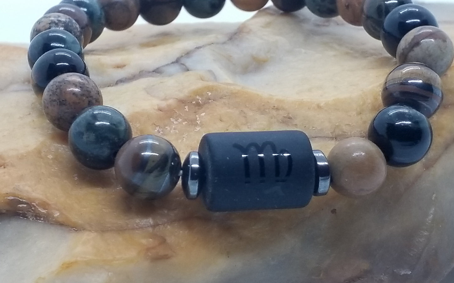Zodiac Symbol Bracelet Virgo 8mm