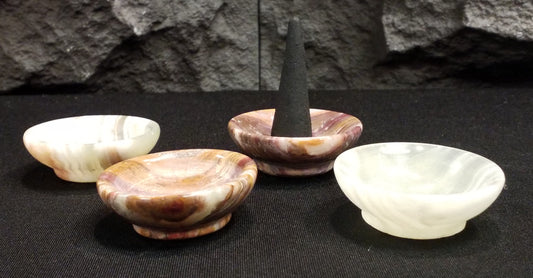 Onyx incense bowls