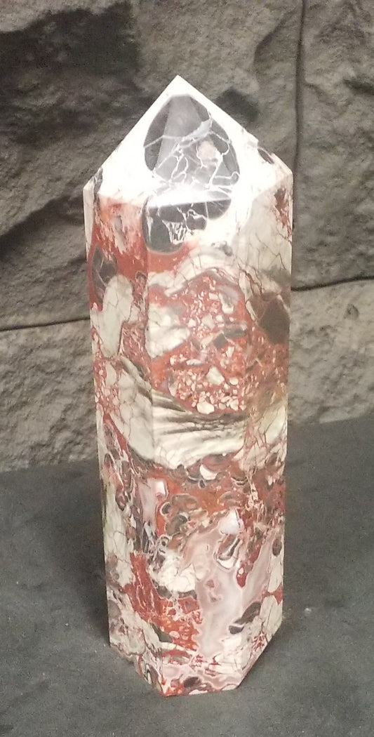 Money Agate Tower  #1.  6.5" tall