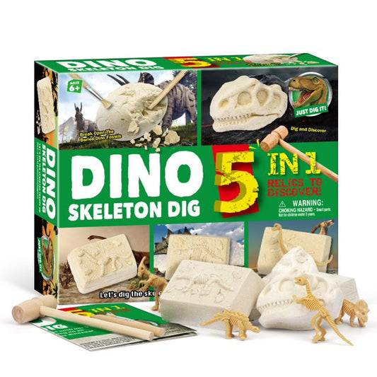 Dinosaur Excavation 5 in 1 Skeleton Dig