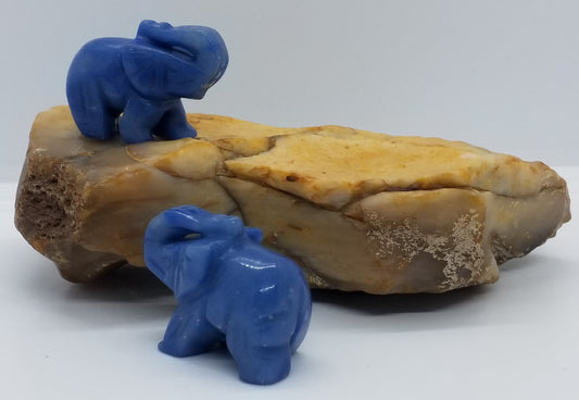 Blue Adventurine Elephant 1.5"