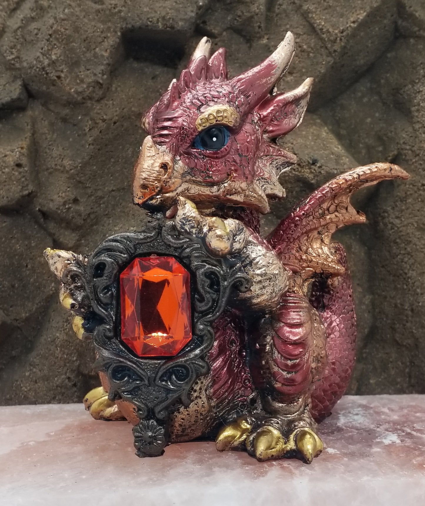 Dragon/ Baby Copper Dragon with Gem #2