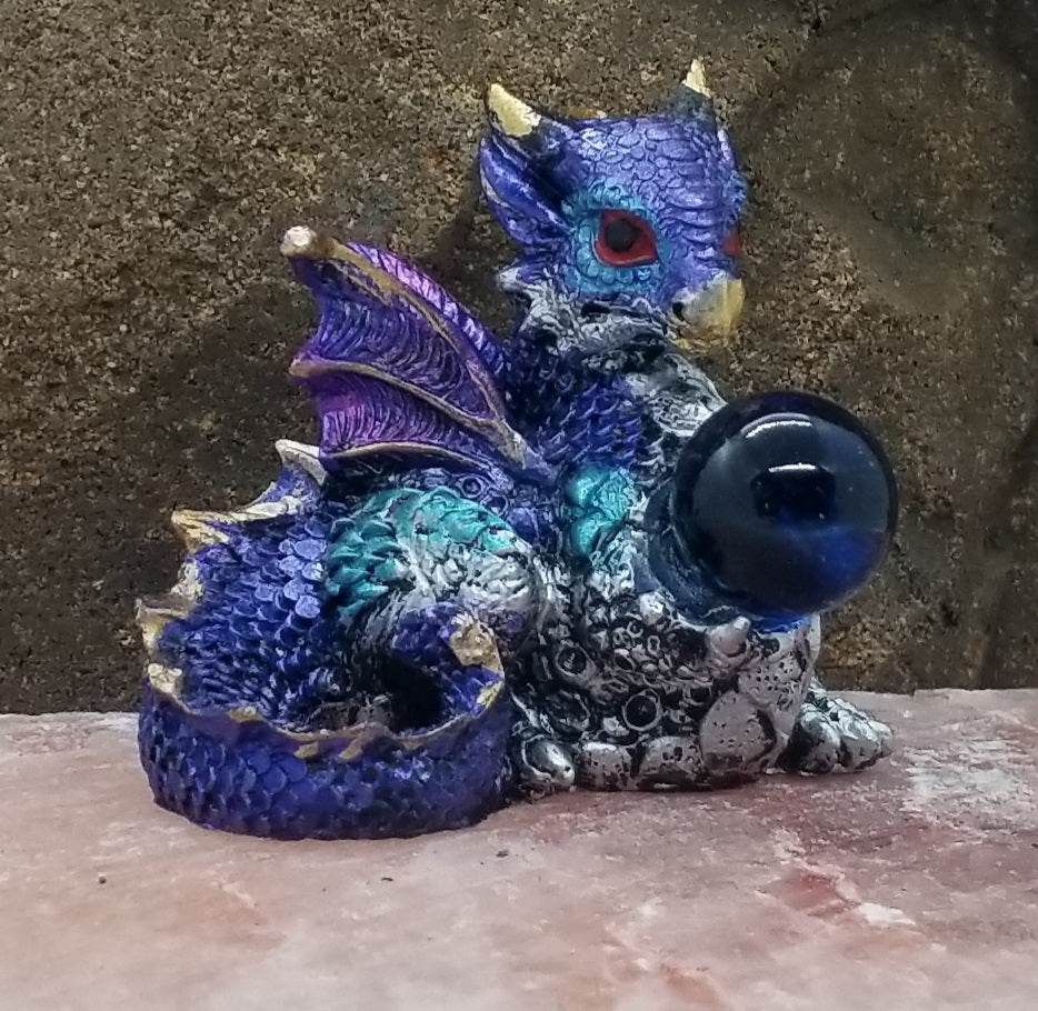 Dragon/Small Cute Baby Dragon with Sphere/ Blue #8