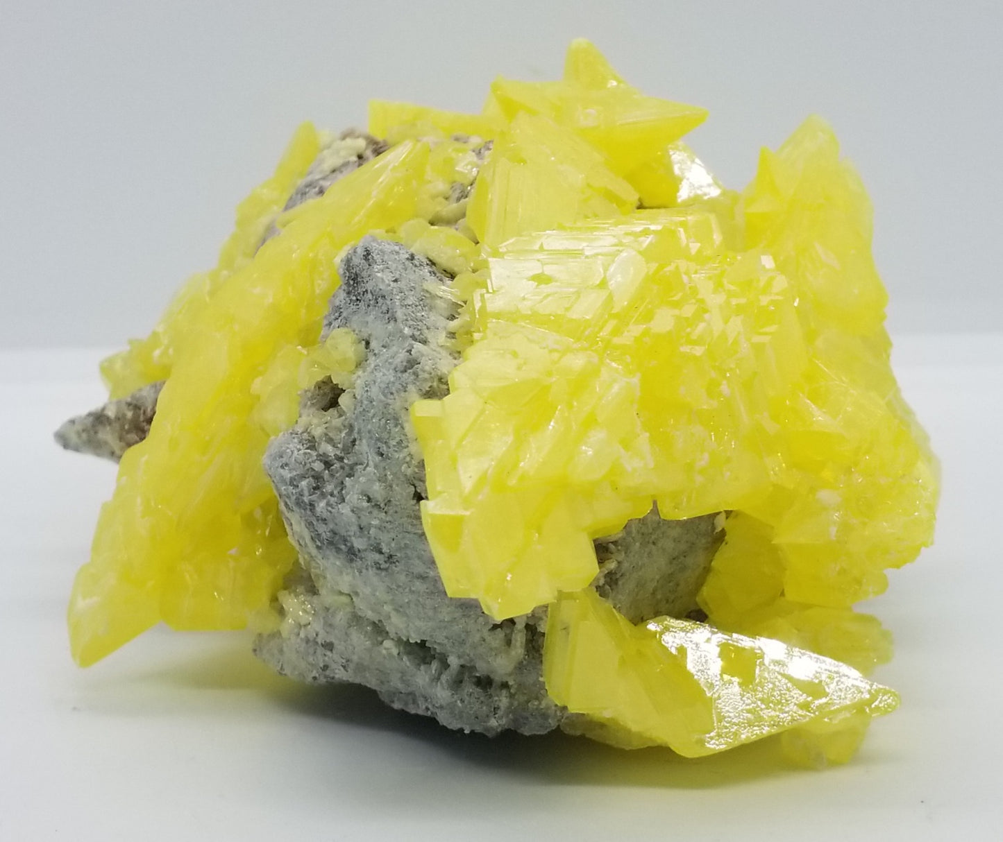 Lemon Yellow Sulfer Crystal Cluster #3