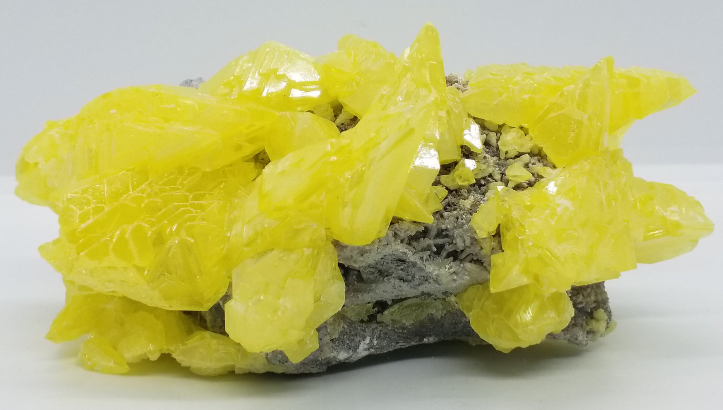 Lemon Yellow Sulfer Crystal Cluster #3