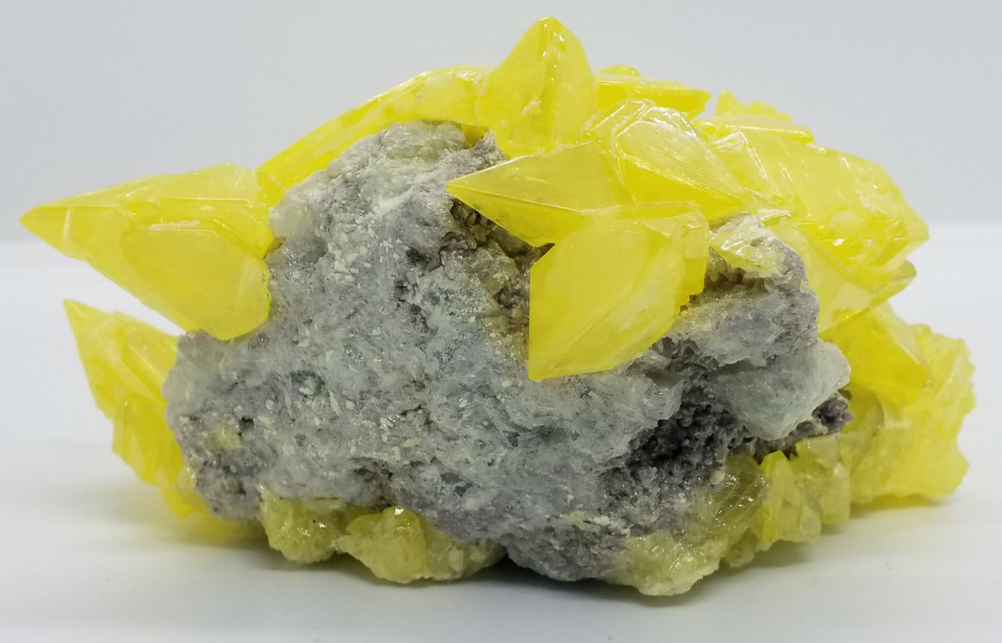 Lemon Yellow Sulfer Crystal Cluster #4