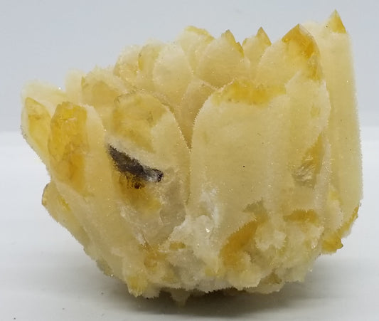 Yellow Orange Ghost Phantom Quartz Cluster #6