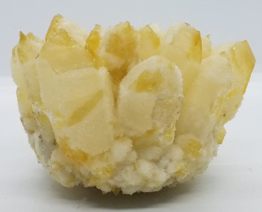 Yellow Orange Ghost Phantom Quartz Cluster #7